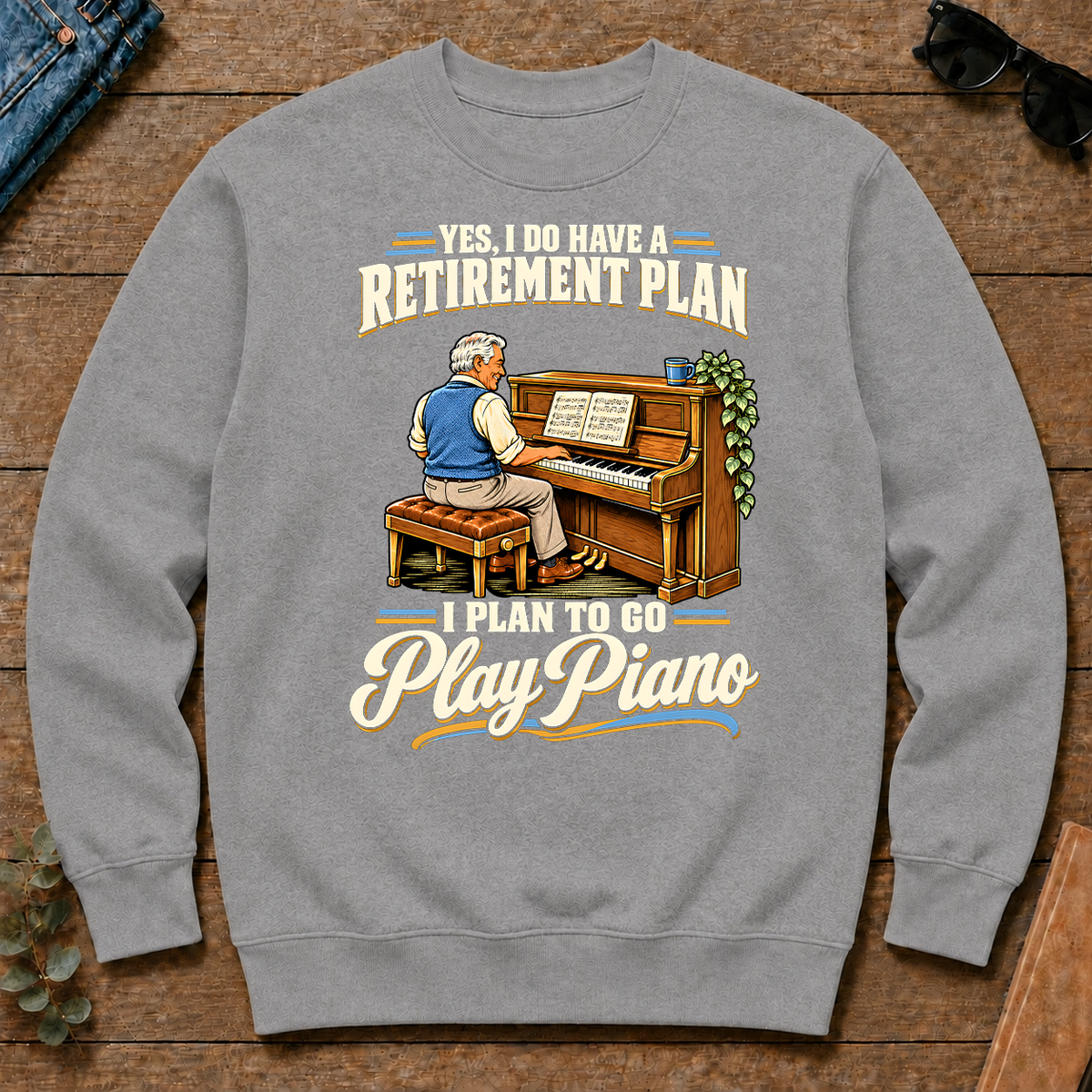I Plan To Go Play Piano - sport-grey - CS2D-SportGrey