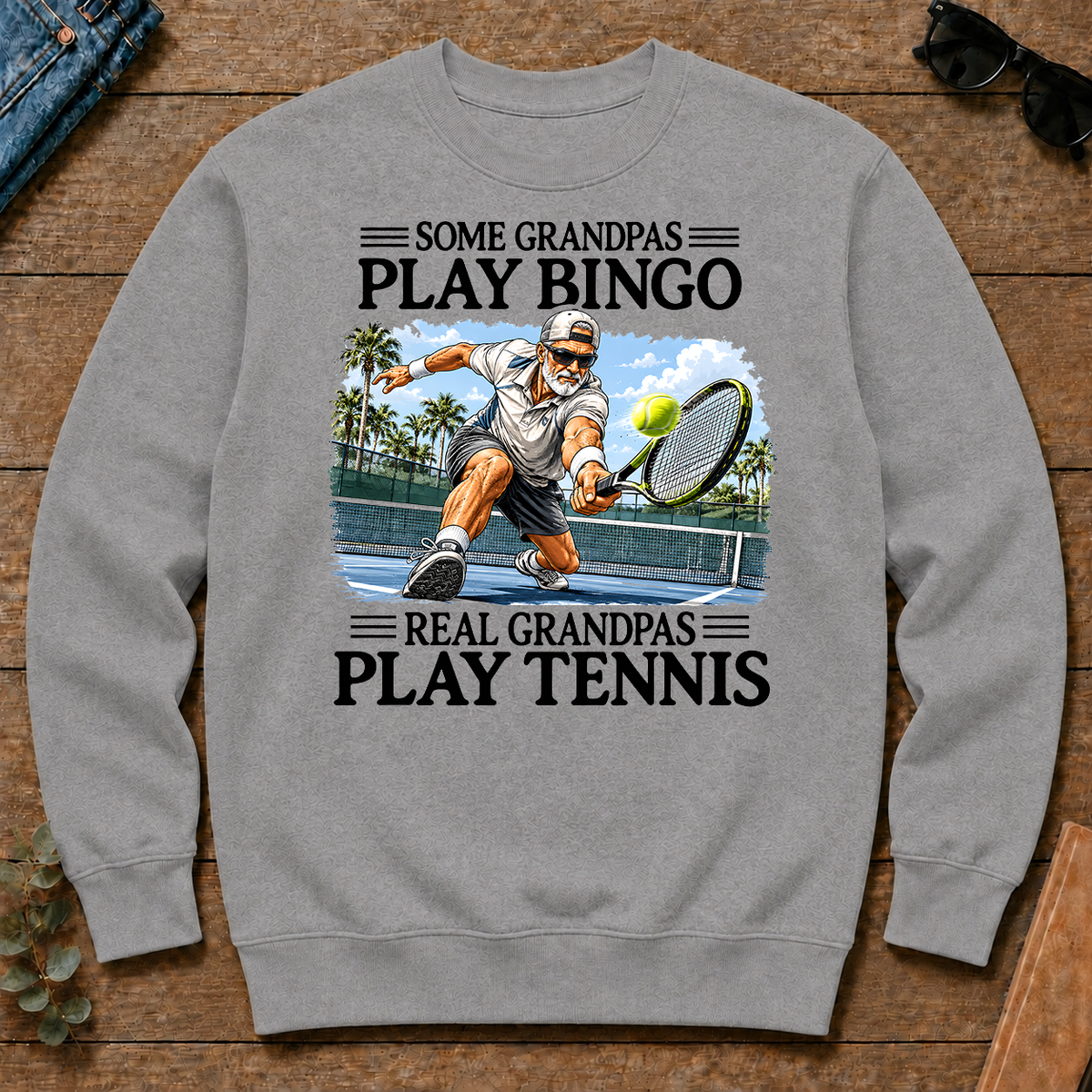 Some Grandpas Play Bingo Real Grandpas Play Tennis - sport-grey - CS2D-SportGrey