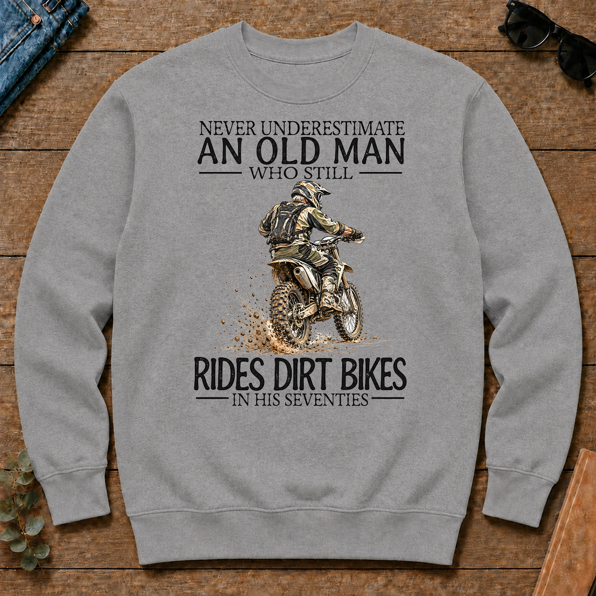 An Old Man Who Still Rides Dirt Bikes In His Seventies - sport-grey - CS2D-SportGrey