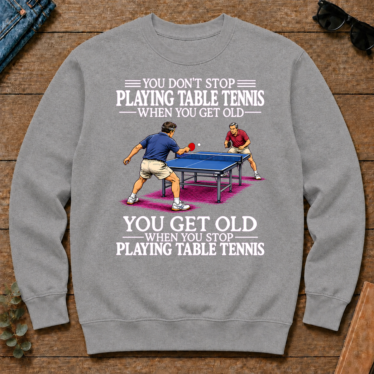 Old Man Don't Stop Table Tennis - sport-grey - CS2D-SportGrey