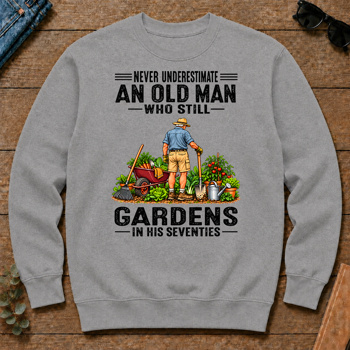 An Old Man Still Gardens In His 70s - sport-grey - CS2D-SportGrey