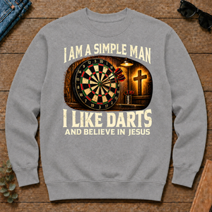 I Am Simple Man I Like Darts - sport-grey - CS2D-SportGrey