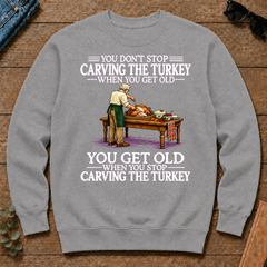 Old Man Don't Stop Carving the Turkey - sport-grey - CS2D-SportGrey