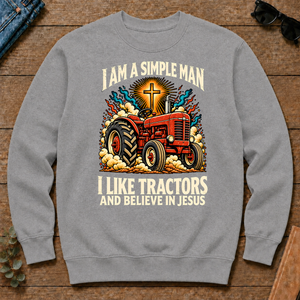 I Like Tractors & Believe In Jesus - sport-grey - CS2D-SportGrey