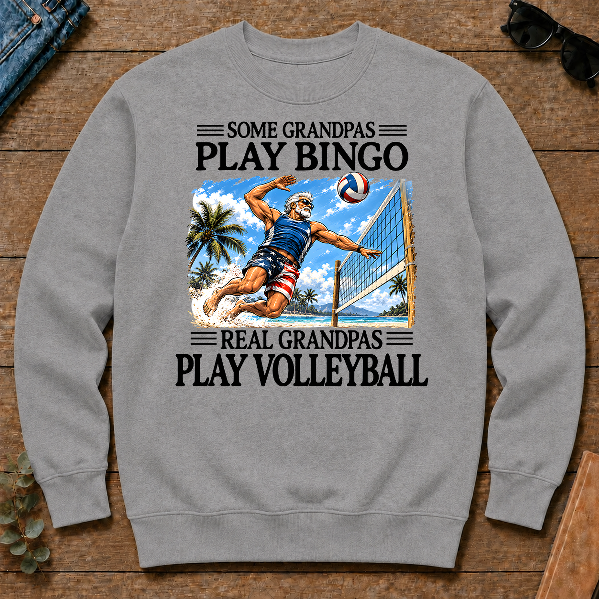 Some Grandpas Play Bingo Real Grandpas Play Volleyball - sport-grey - CS2D-SportGrey