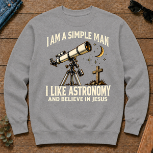 I Am Simple Man I Like Astronomy - sport-grey - CS2D-SportGrey