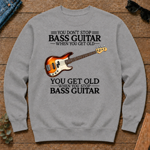 Don't Stop Playing Bass Guitar Vintage Art - sport-grey - CS2D-SportGrey