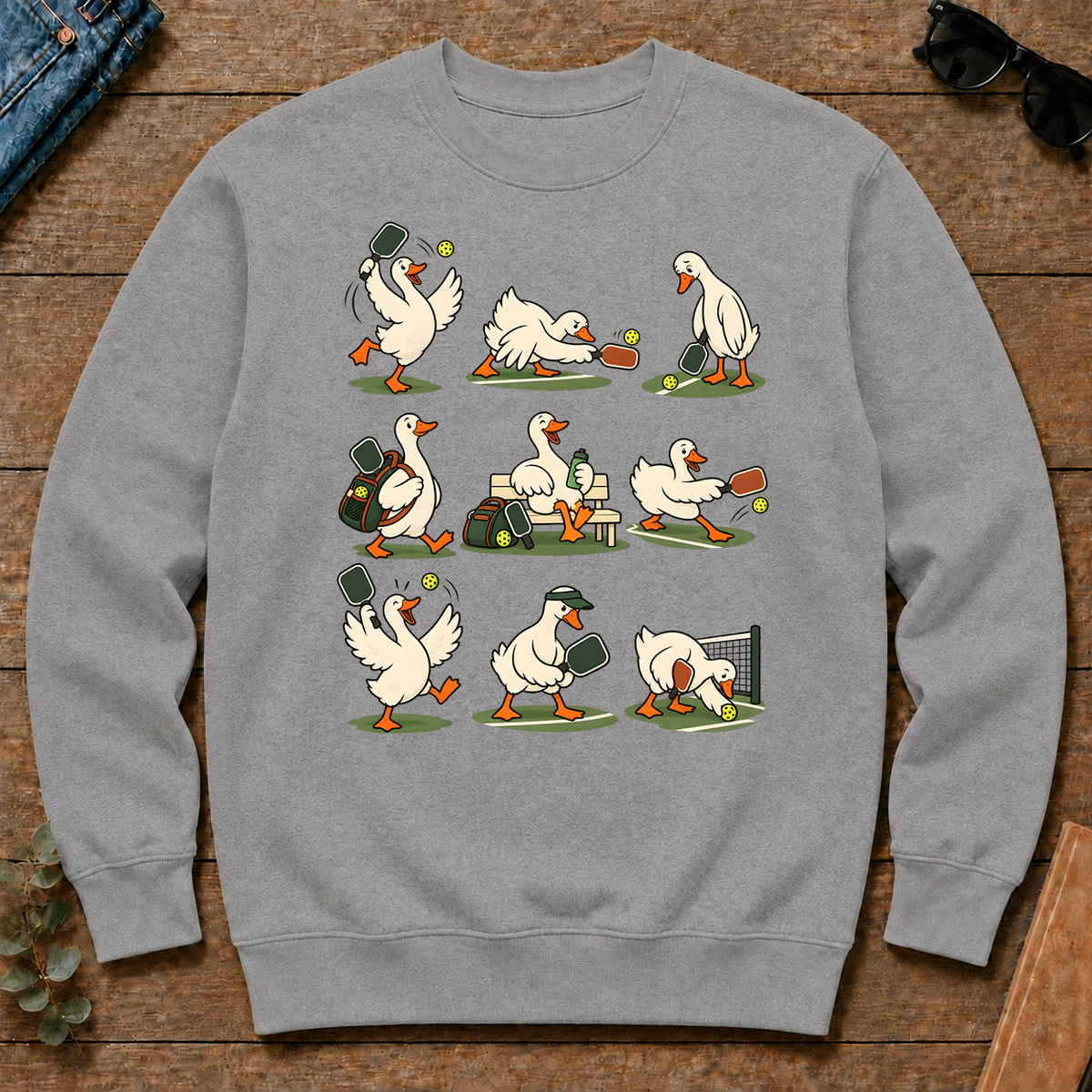 Funny Ducks Playing Pickleball - sport-grey - CS2D-SportGrey
