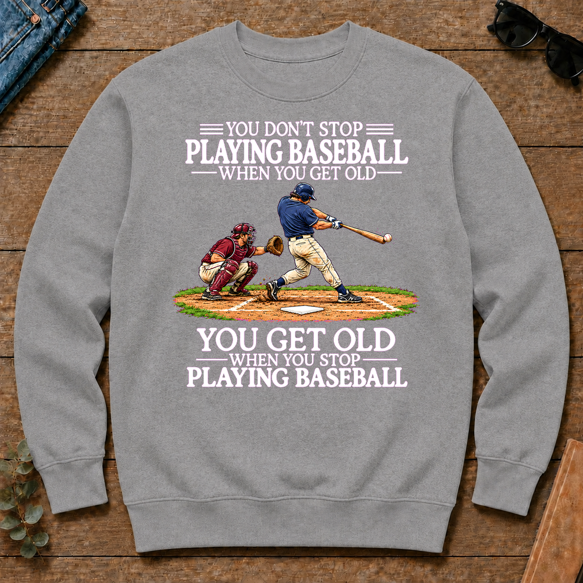 Old Man Don't Stop Baseball - sport-grey - CS2D-SportGrey