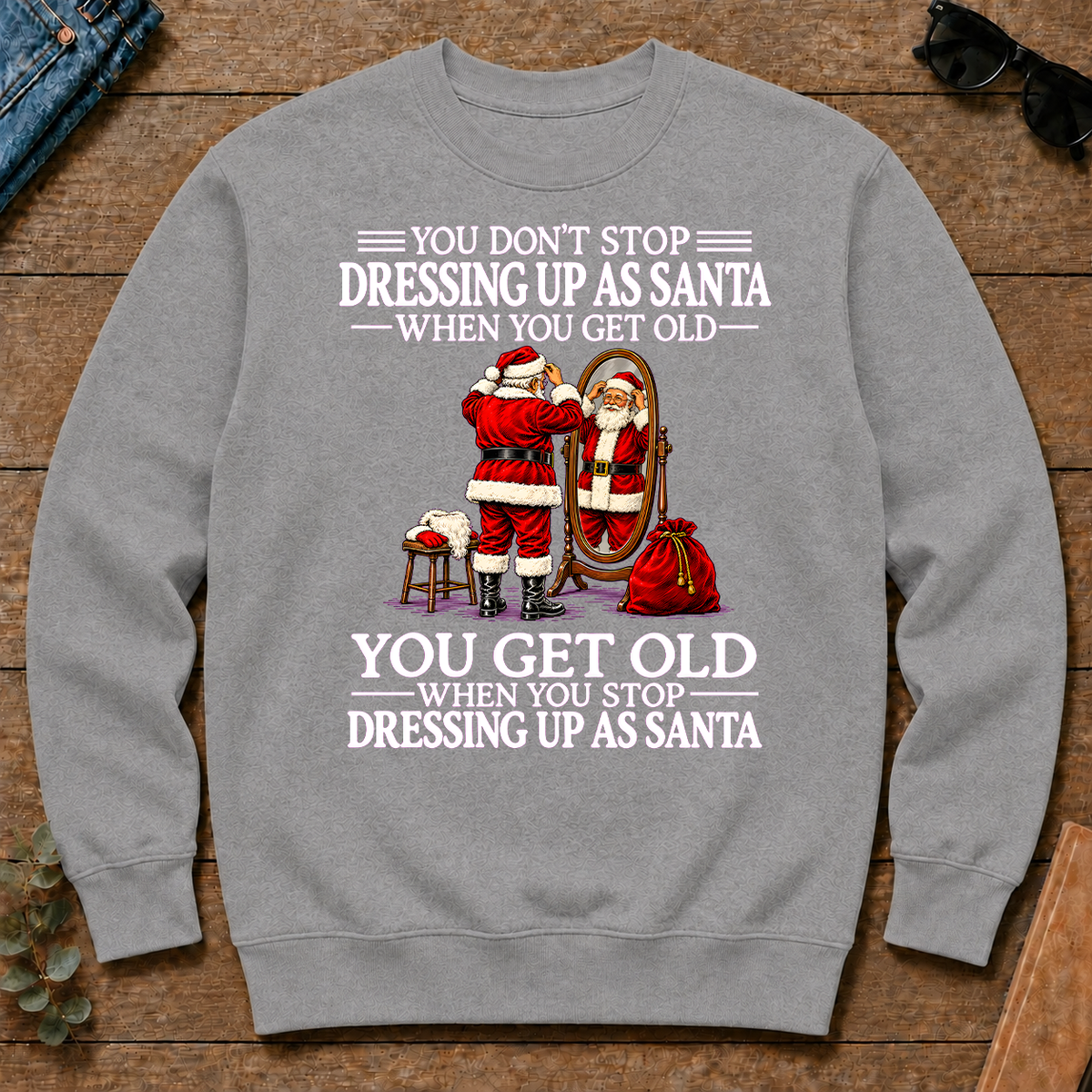 Old Man Don't Stop Dressing Up as Santa - sport-grey - CS2D-SportGrey