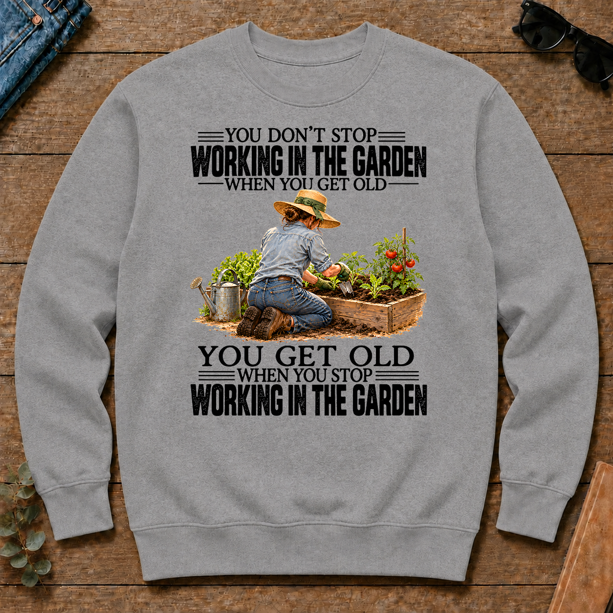 Vinatge You Get Old When You Stop Working In The Garden - sport-grey - CS2D-SportGrey