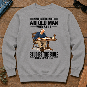 An Old Man Still Studies The Bible In His 70s - sport-grey - CS2D-SportGrey