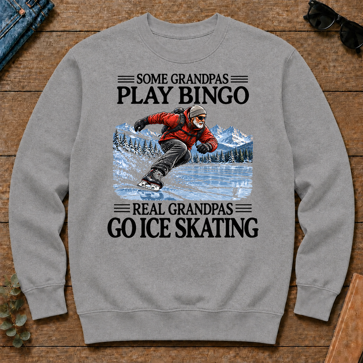 Some Grandpas Play Bingo Real Grandpas Go Ice Skating - sport-grey - CS2D-SportGrey