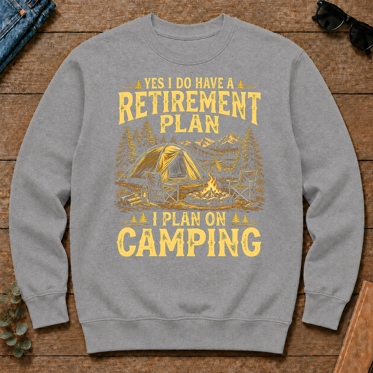 I Do Have A Retirement Plan I Plan On Camping - sport-grey - CS2D-SportGrey