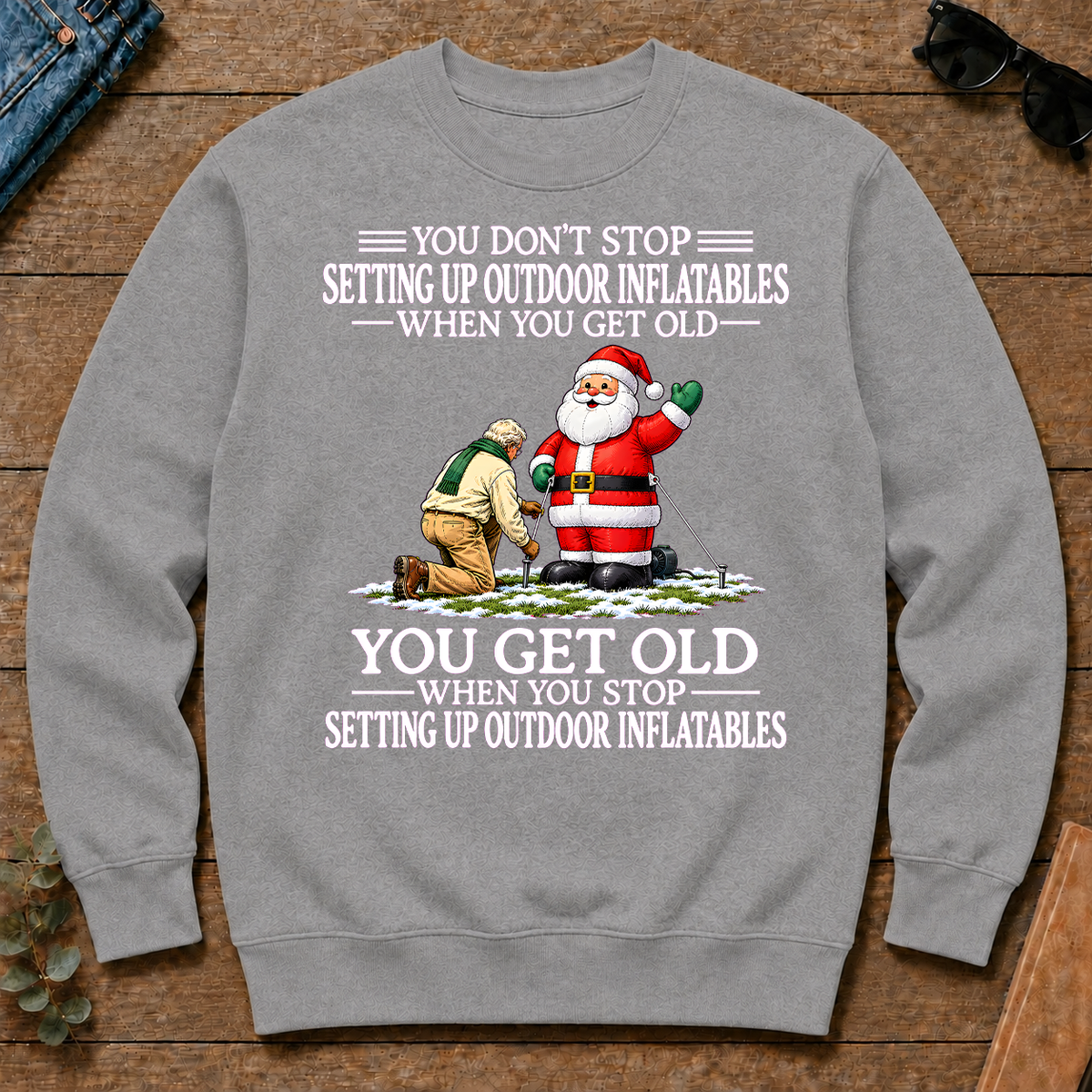 Old Man Don't Stop Setting Up Outfoor Inflatables - sport-grey - CS2D-SportGrey