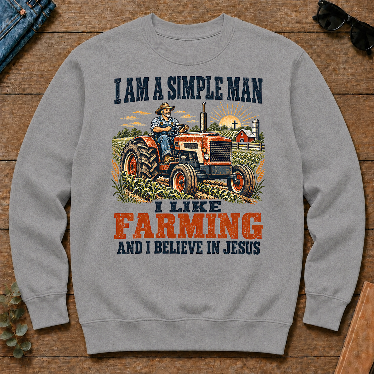 I Like Farming And Believe In Jesus - sport-grey - CS2D-SportGrey