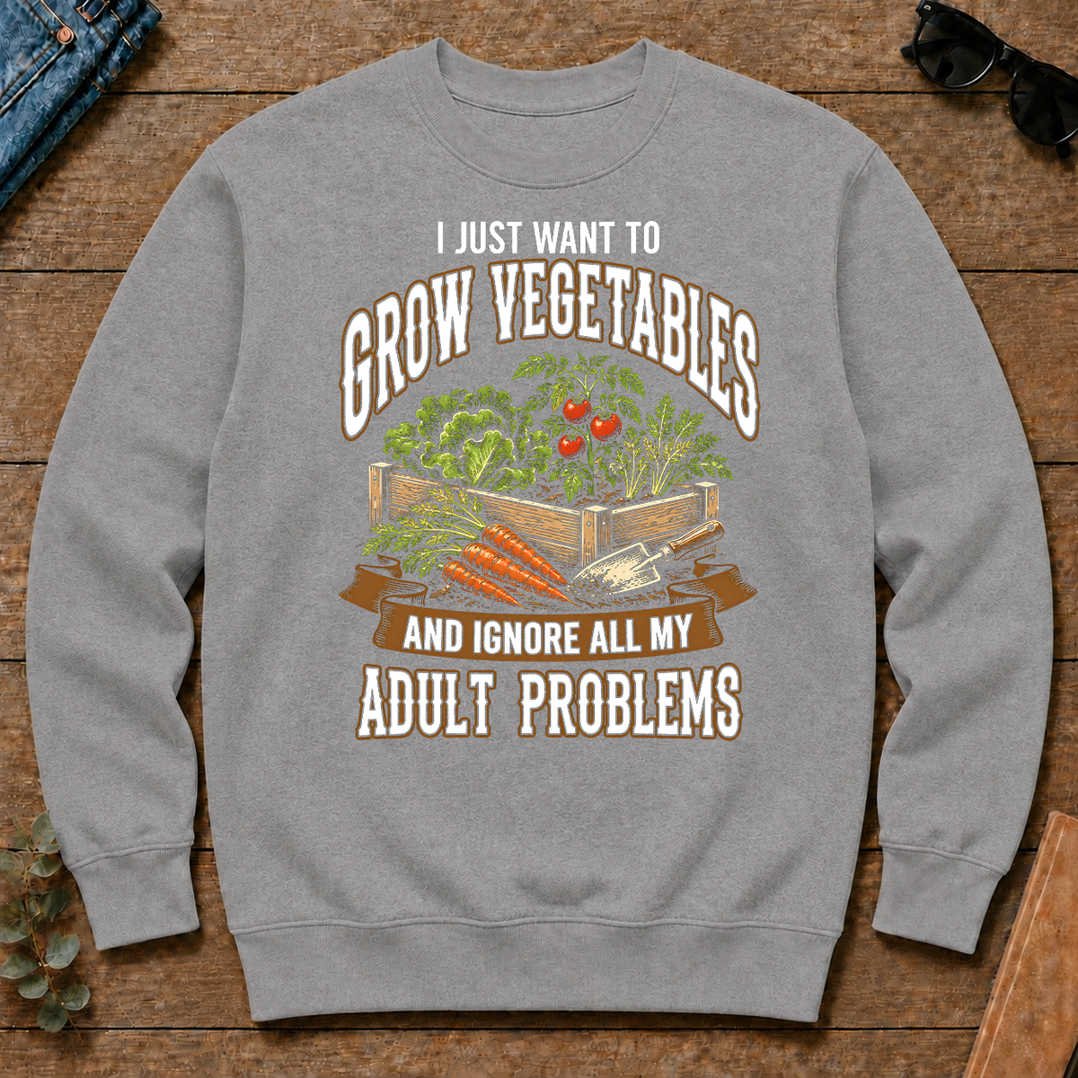 Vintage I Just Want To Grow Vegetables - sport-grey - CS2D-SportGrey