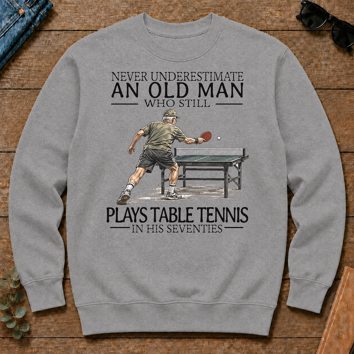 An Old Man Who Still Plays Table Tennis In His Seventies - sport-grey - CS2D-SportGrey
