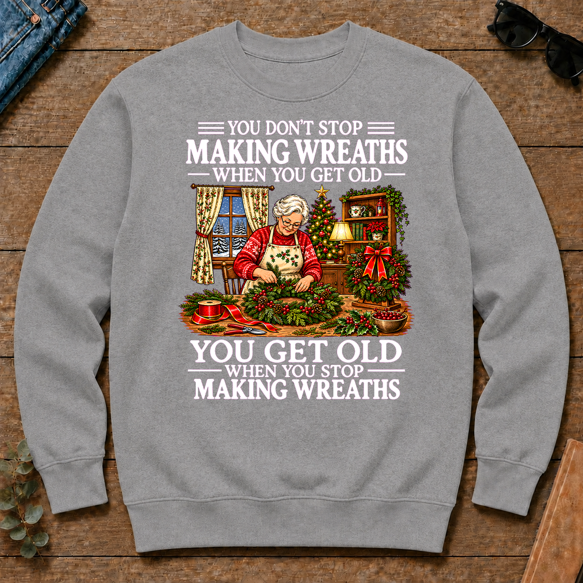 Old Woman Don't Stop Making Wreaths - sport-grey - CS2D-SportGrey