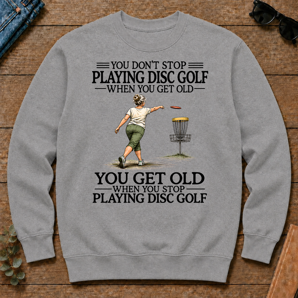 Don't Stop Playing Disc Golf - sport-grey - CS2D-SportGrey