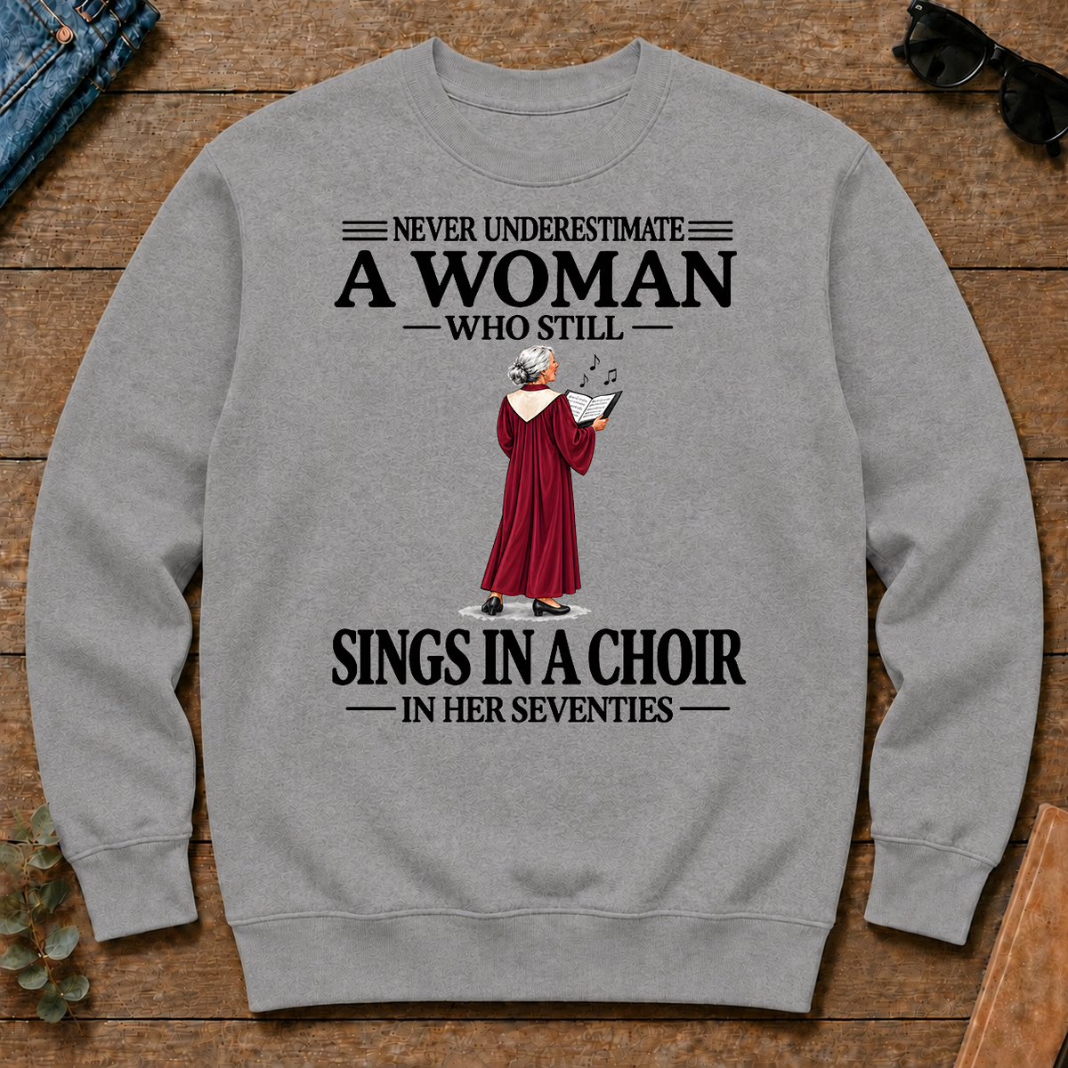 A Woman Still Sings In A Choir In Her Seventies - sport-grey - CS2D-SportGrey
