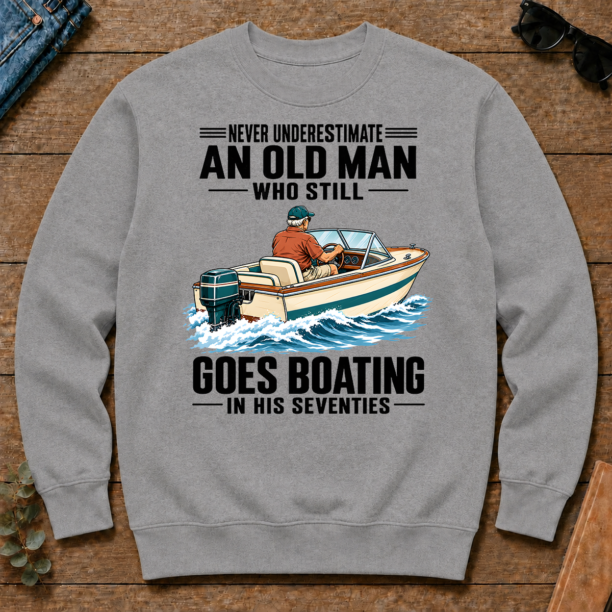 An Old Man Still Goes Boating In His 70s - sport-grey - CS2D-SportGrey