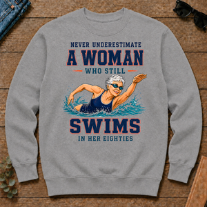 Never Underestimate A Woman Still Swims In Her 80s - sport-grey - CS2D-SportGrey