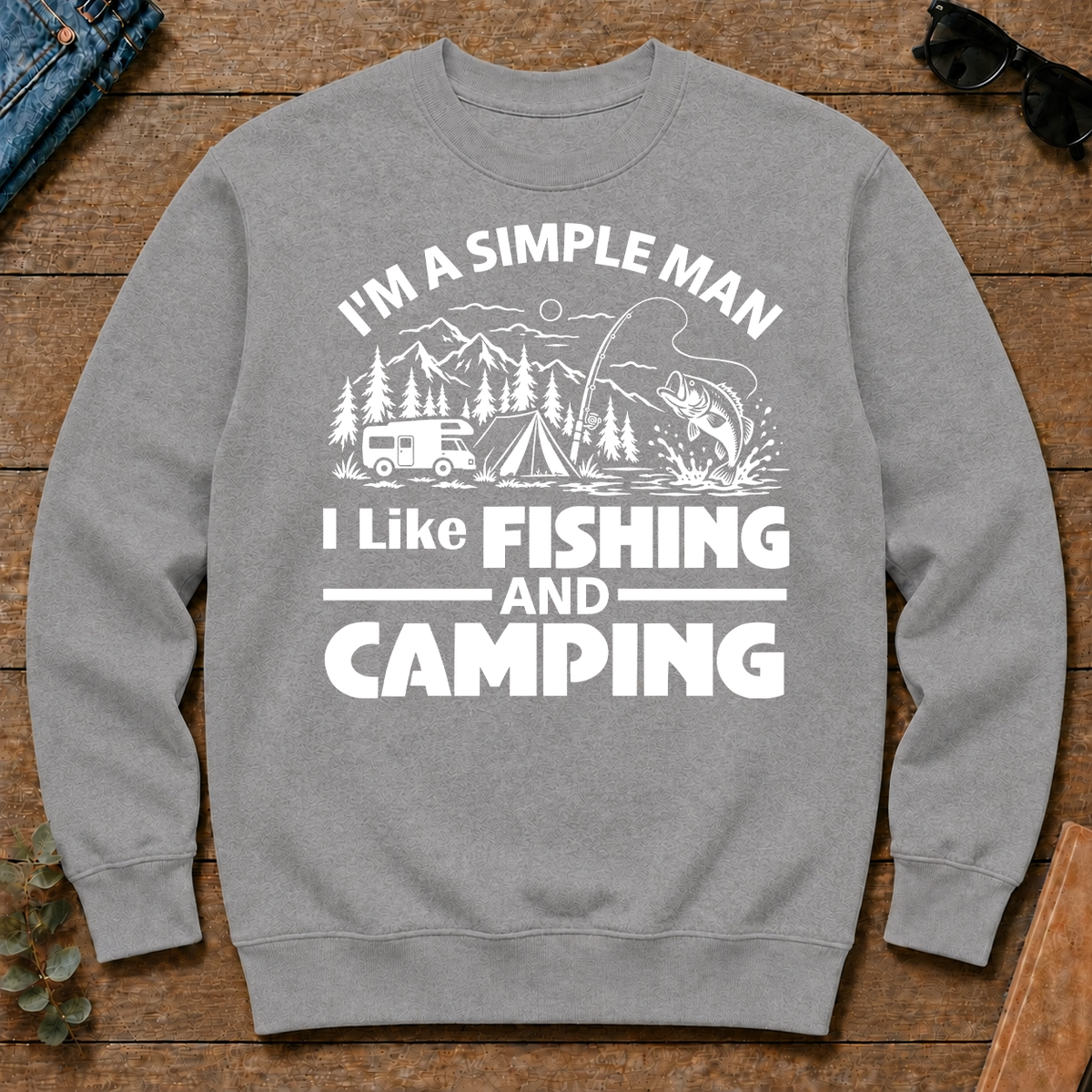 I Like Fishing And Camping - sport-grey - CS2D-SportGrey