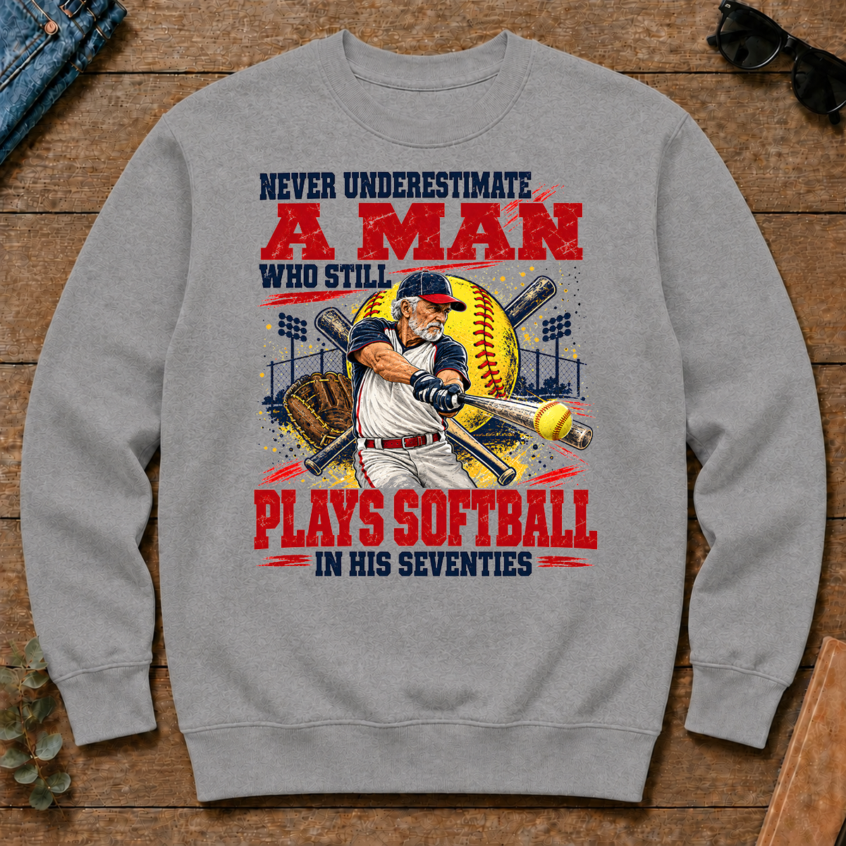 A Man Still Plays Softball In His 70s - sport-grey - CS2D-SportGrey