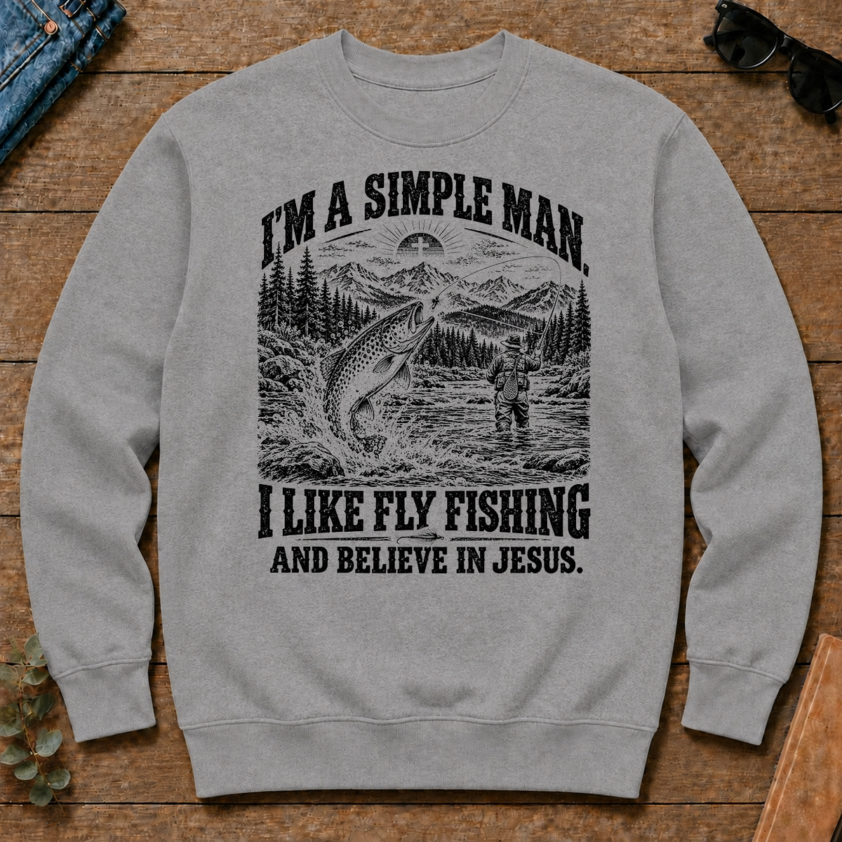 I like Fly Fishing Believe In Jesus - sport-grey - CS2D-SportGrey