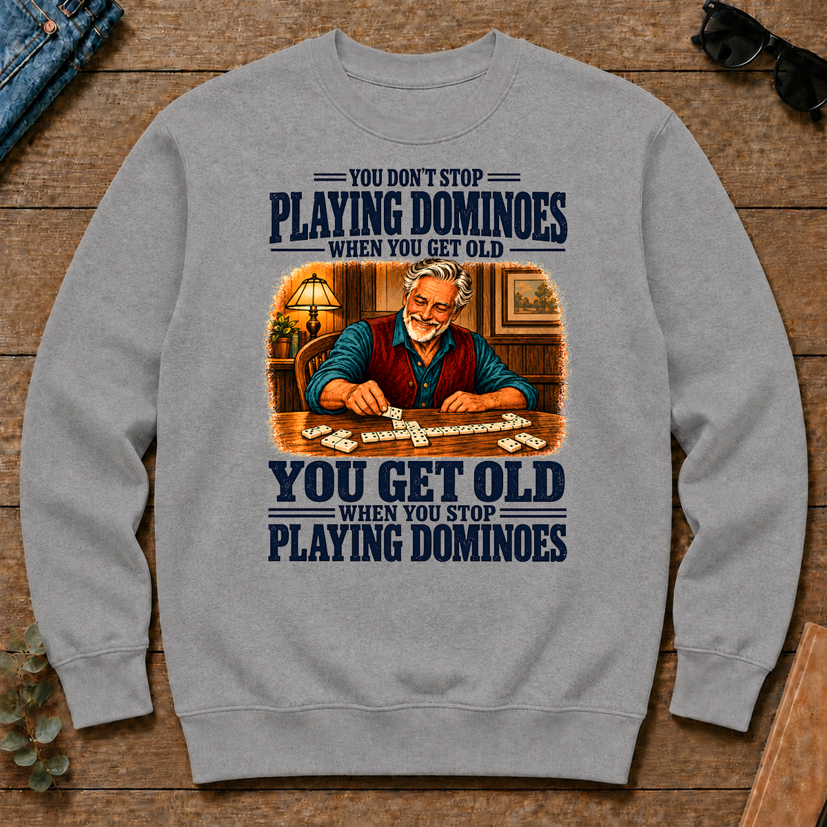 You Get Old When You Stop Playing Dominoes - sport-grey - CS2D-SportGrey