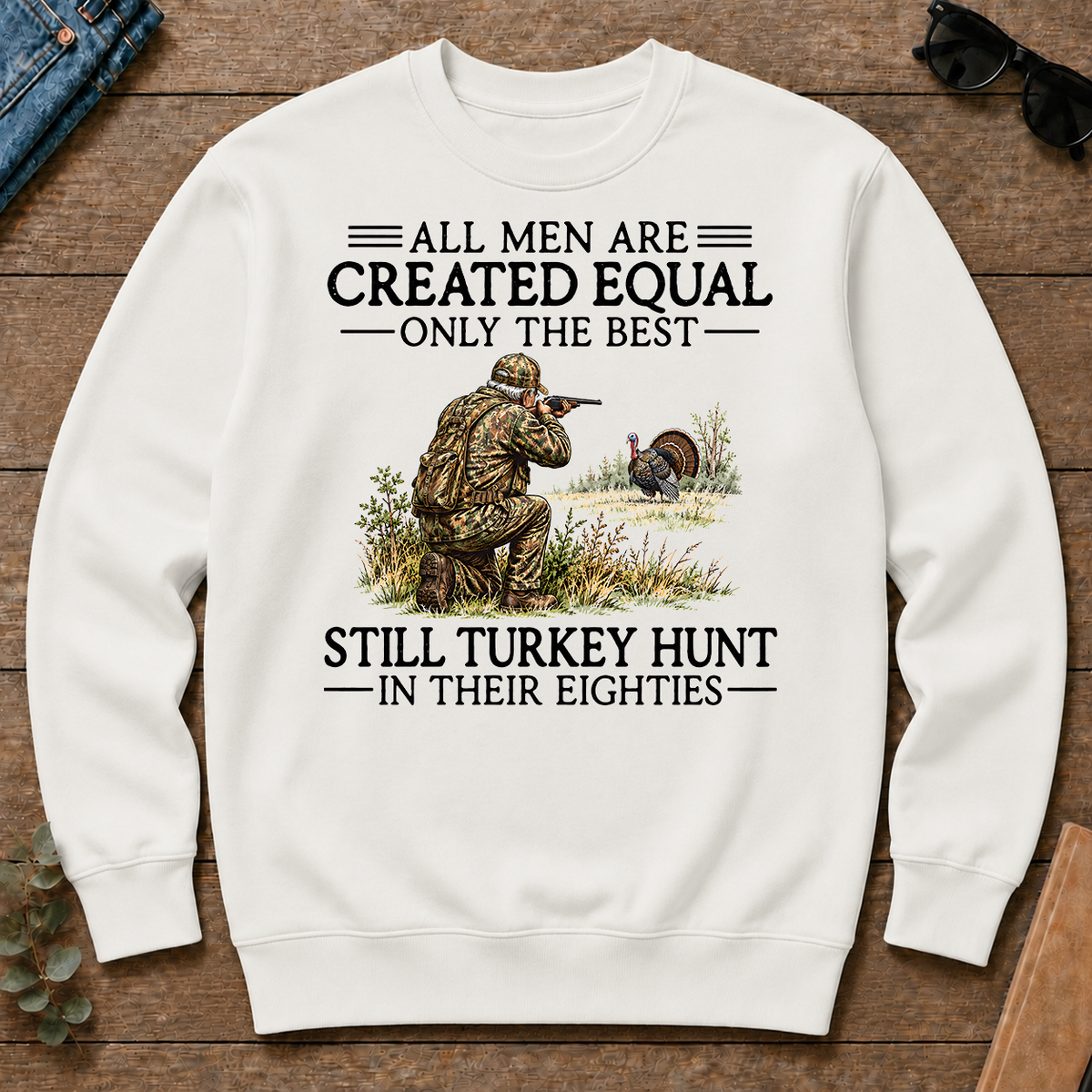 All Men Are Created Equal Turkey Hunting 80s - white - CS2D-White