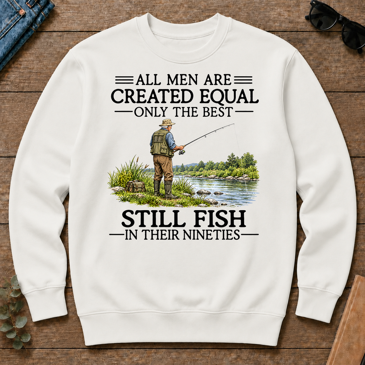 All Men Are Created Equal Only The Best Still Fish 90s - white - CS2D-White
