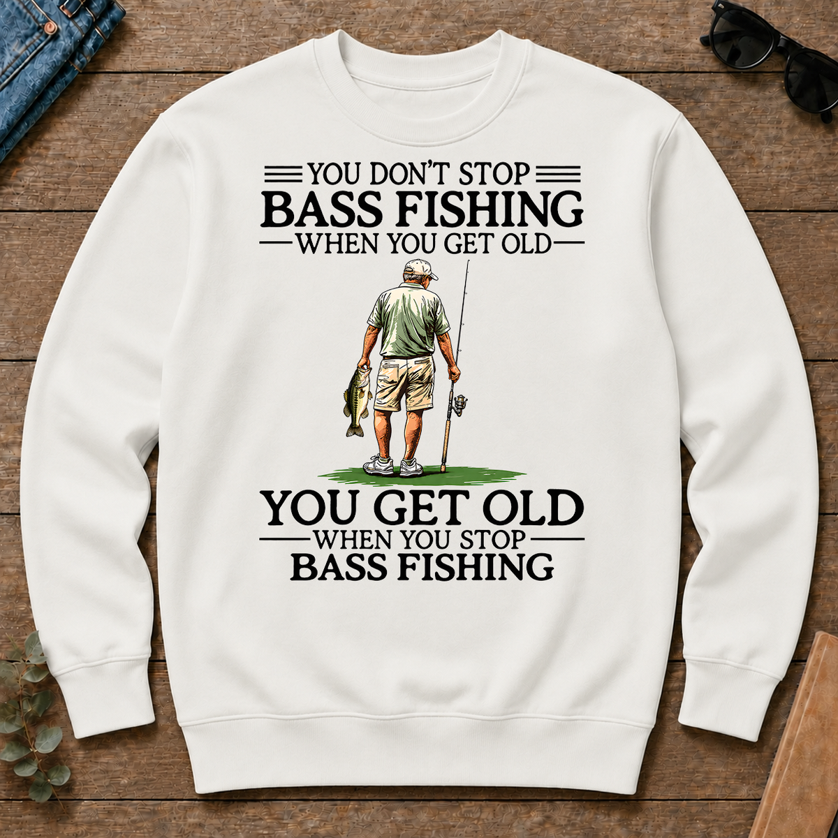 Don't Stop Bass Fishing - white - CS2D-White