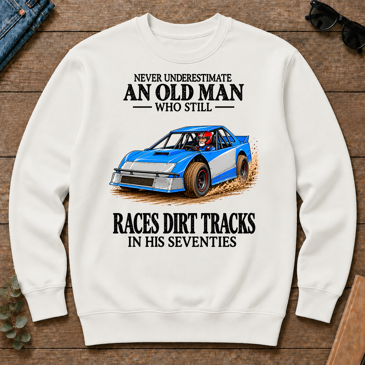 An Old Man Still Races Dirt Tracks In His Seventies - white - CS2D-White