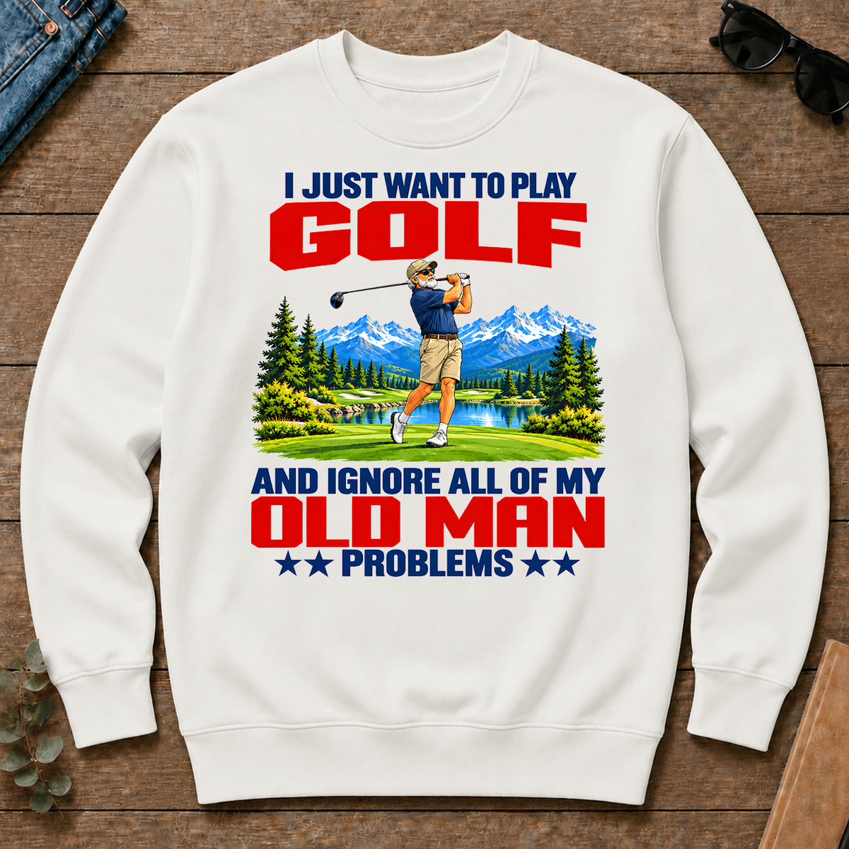 I Just Want To Play Golf - white - CS2D-White