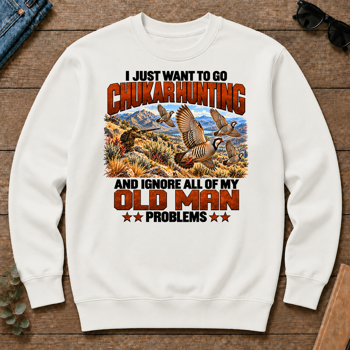 I Just Want To Chukar Hunting - white - CS2D-White