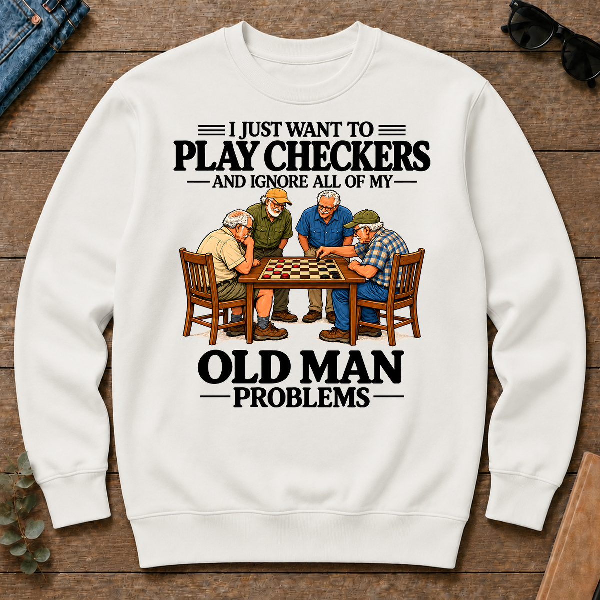 I Just Want To Play Checker - white - CS2D-White