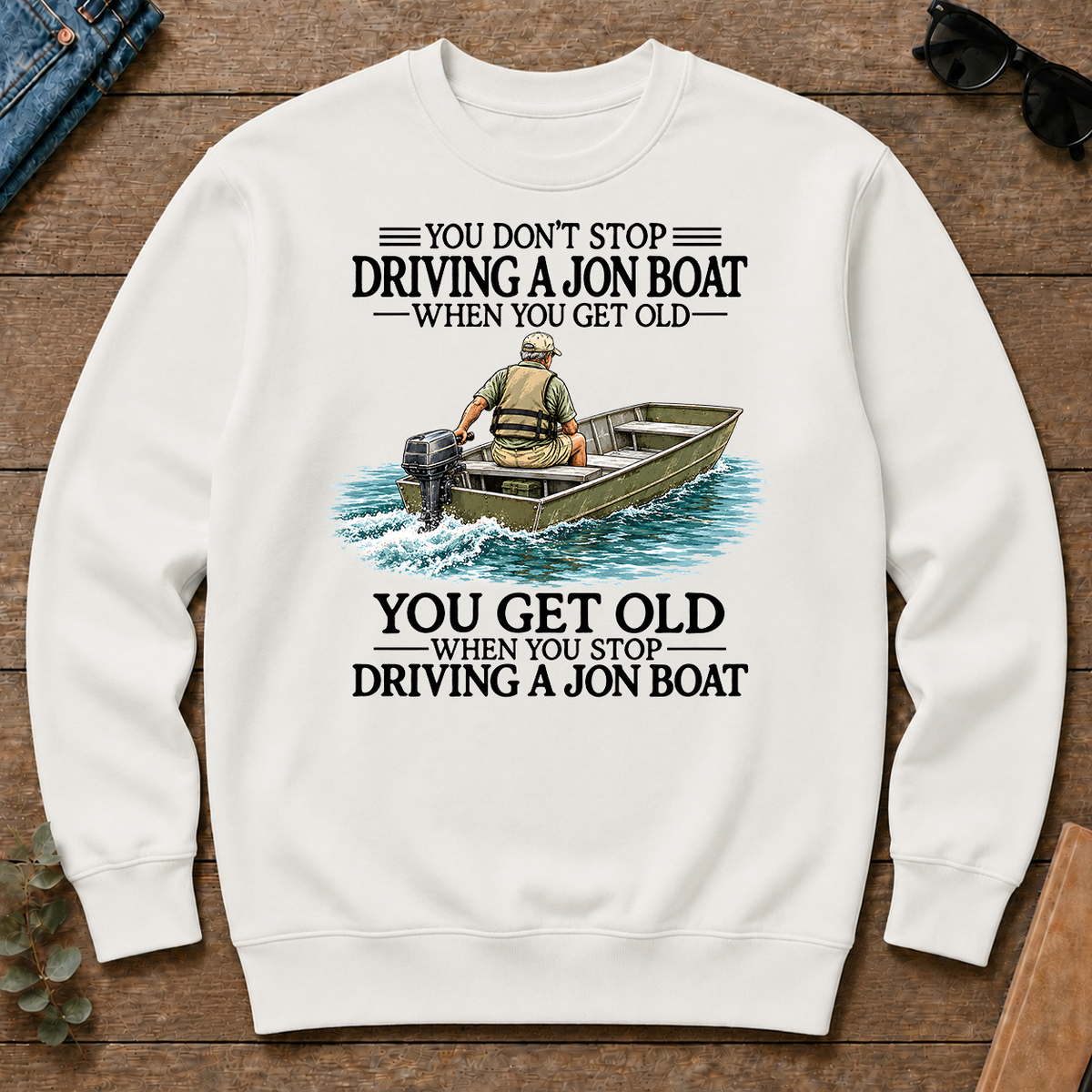 Don't Stop Jon Boat - white - CS2D-White