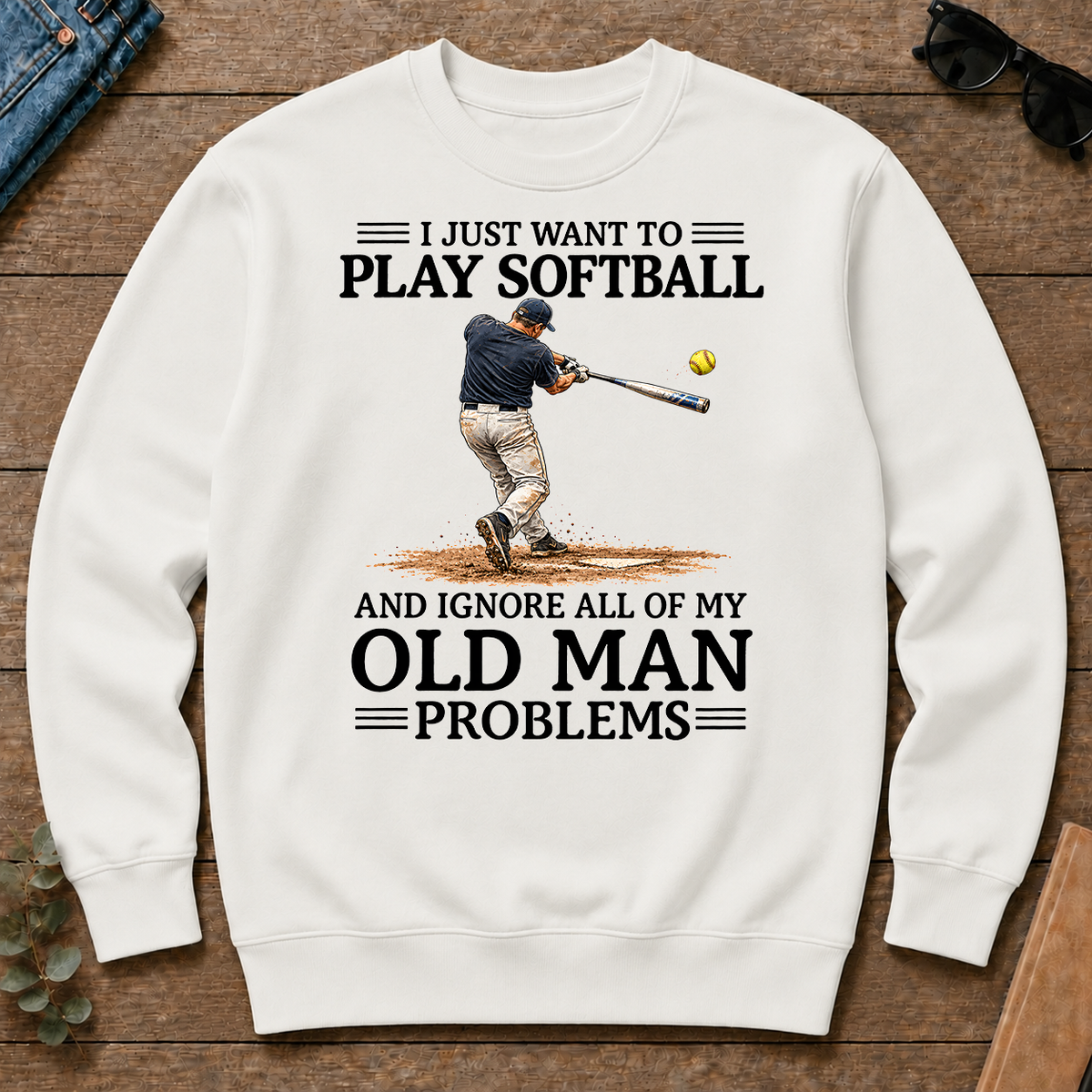 I Just Want To Play Softball - white - CS2D-White