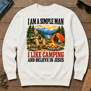 I Like Camping & Believe In Jesus - white - CS2D-White