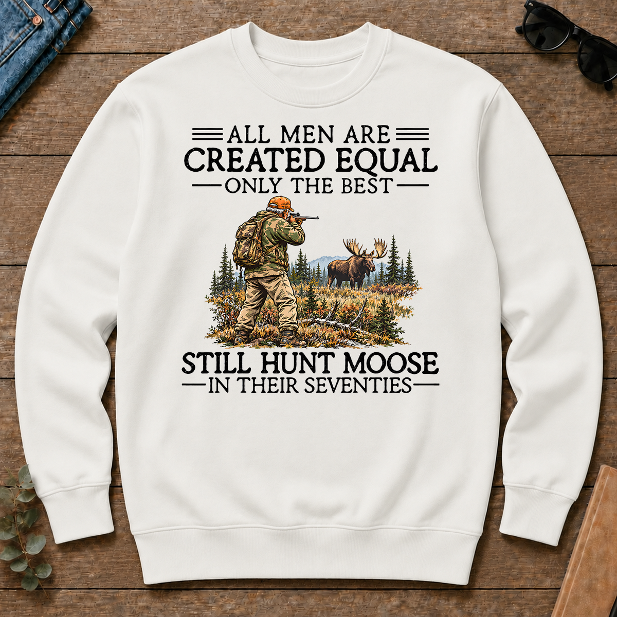 All Men Are Created Equal Moose Hunting 70s - white - CS2D-White