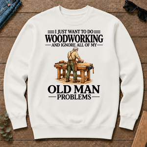 I Just Want To Do Woodworking Vintage - white - CS2D-White