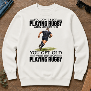 Vintage You Get Old When You Stop Playing Rugby - white - CS2D-White