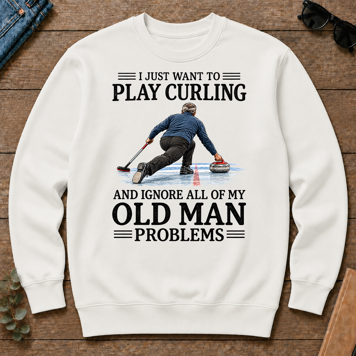 I Just Want To Play Curling - white - CS2D-White