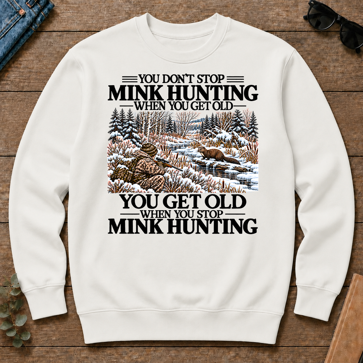 Don't Stop Mink Hunting Snow - white - CS2D-White
