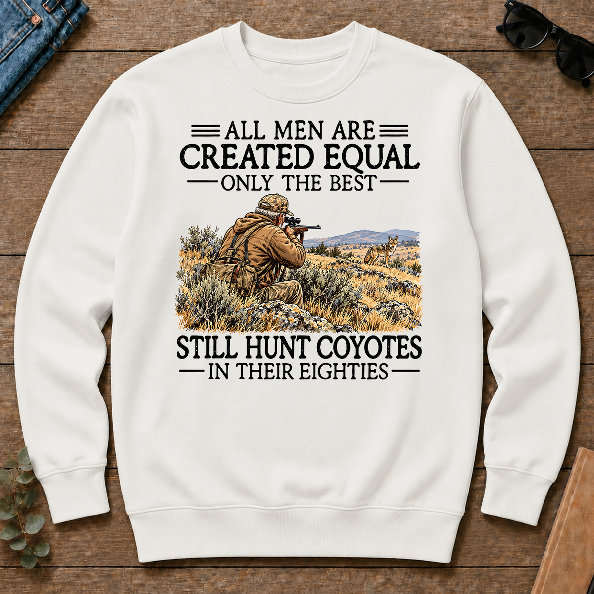 All Men Are Created Equal Coyote Hunting 80s - white - CS2D-White