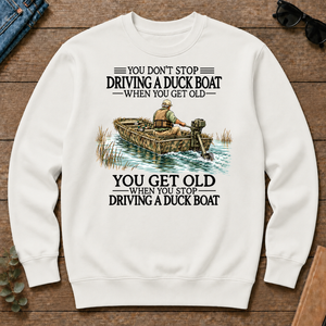 Don't Stop Driving Duck Boat - white - CS2D-White