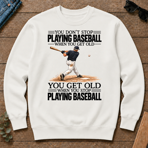 Vintage You Get Old When You Stop Playing Baseball - white - CS2D-White