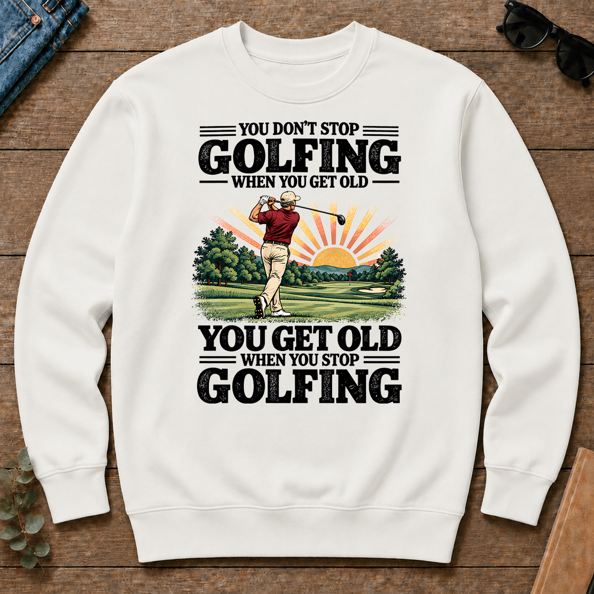 You Get Old When You Stop Golfing - white - CS2D-White